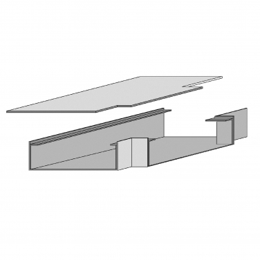Trench Duct Flat ''T'' Adapter 6'' x 3.5'' Trench Duct Flat ''T'' Adapter 6'' x 3.5''
